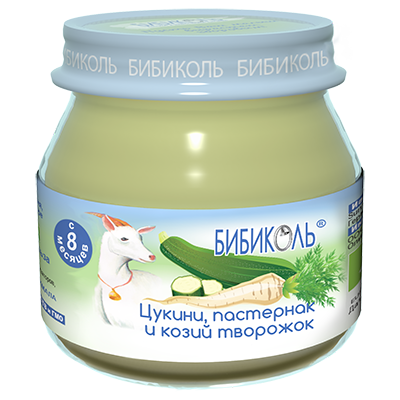 Цукини, пастернак и козий творожок, 80 г