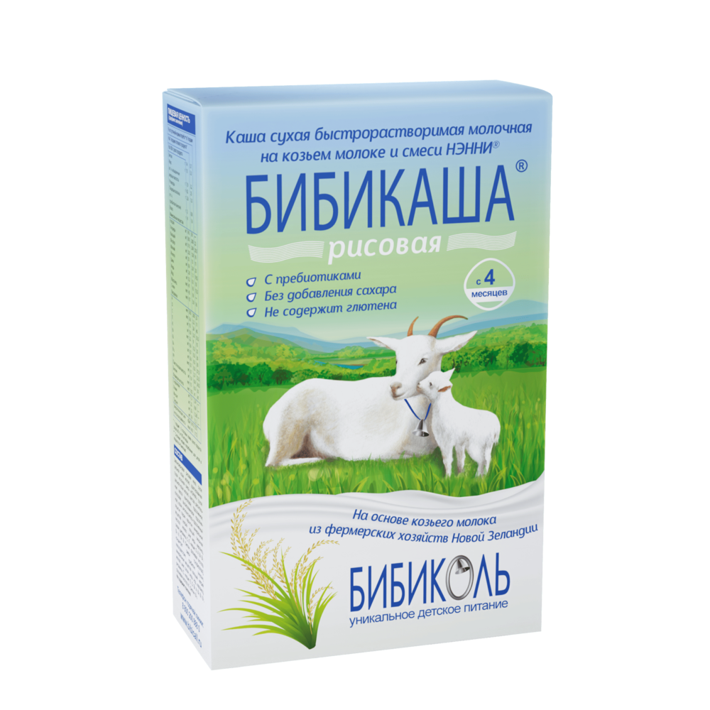 БИБИКАША<sup>®</sup> Рисовая на козьем молоке с пребиотиками, 200 г